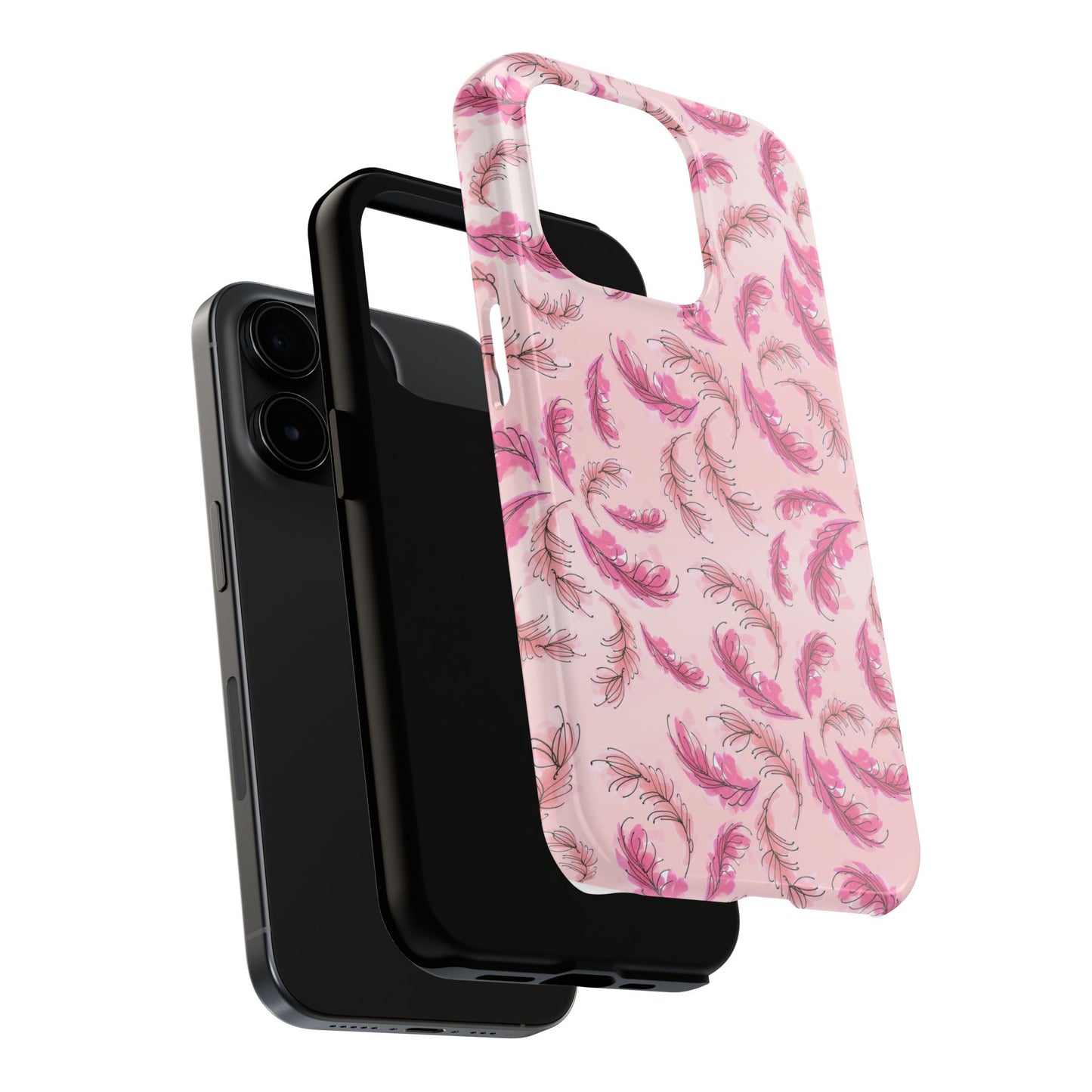Flam Feathers Pink Phone Case