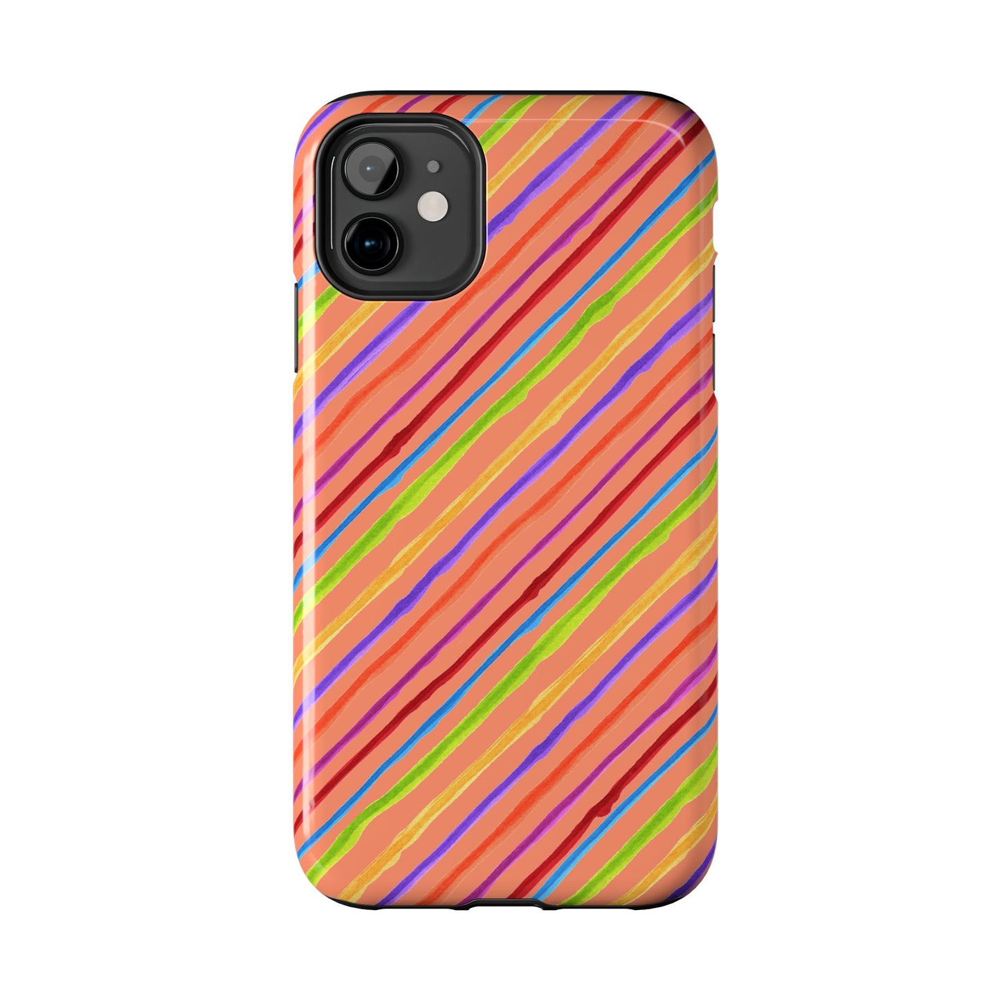 Calico Stripe Orange Phone Case