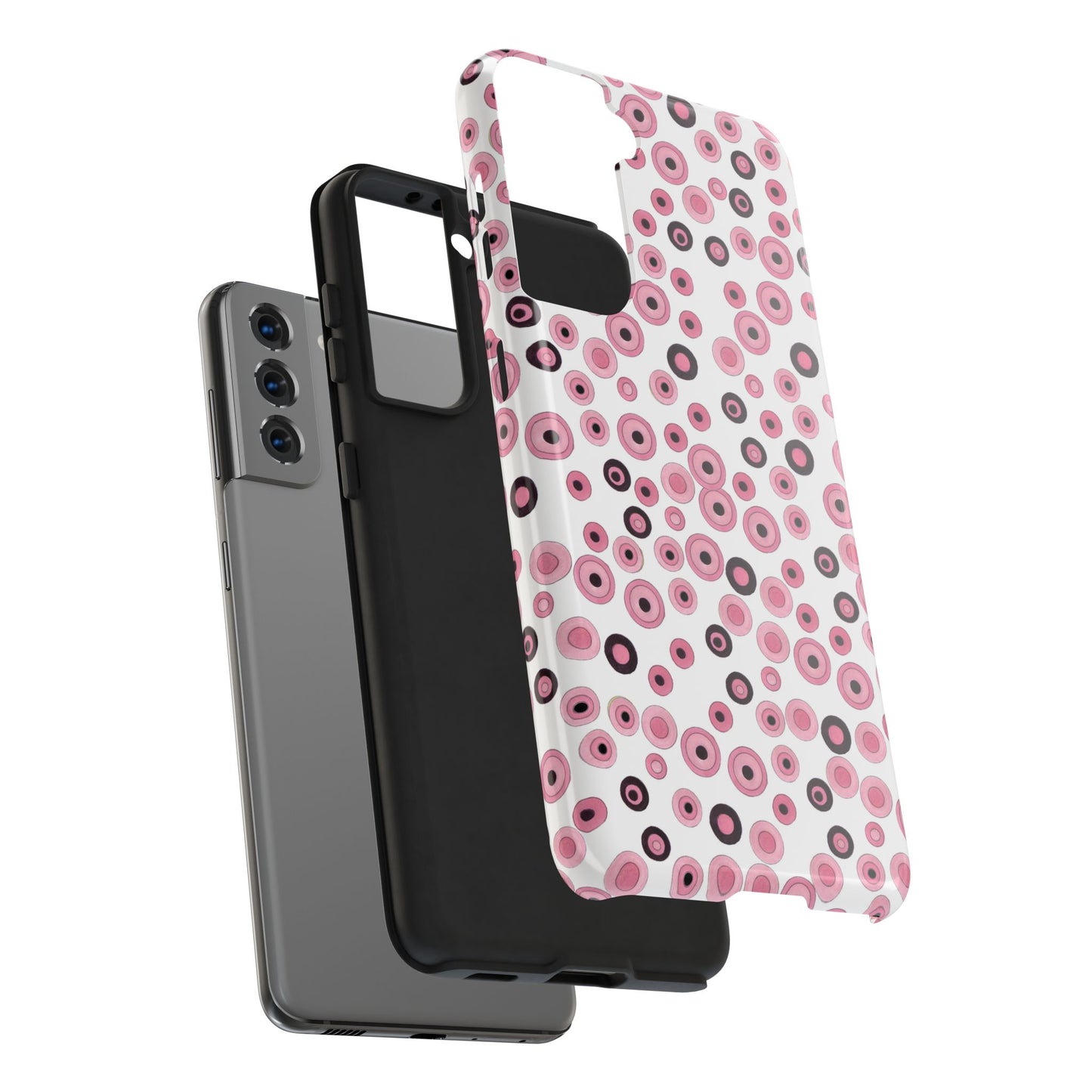 Dots White / Pink Phone Case