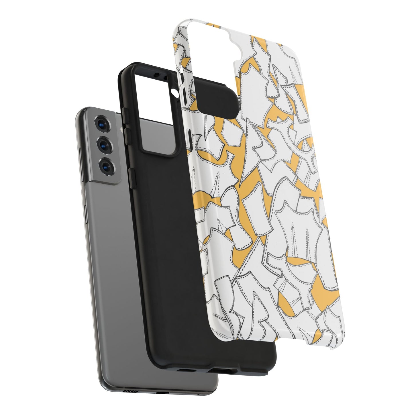 Pattern Pieces Yellow Phone Case