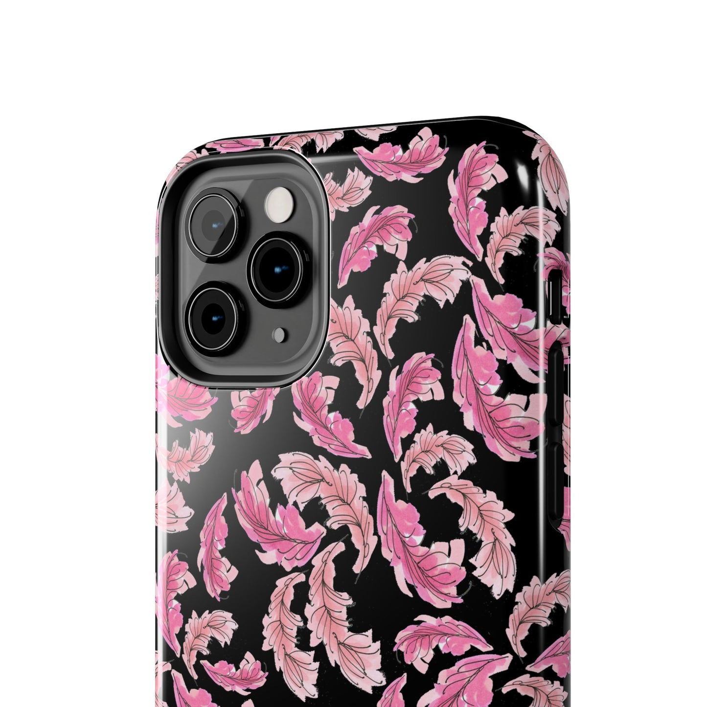 Flam Feathers Black Phone Case