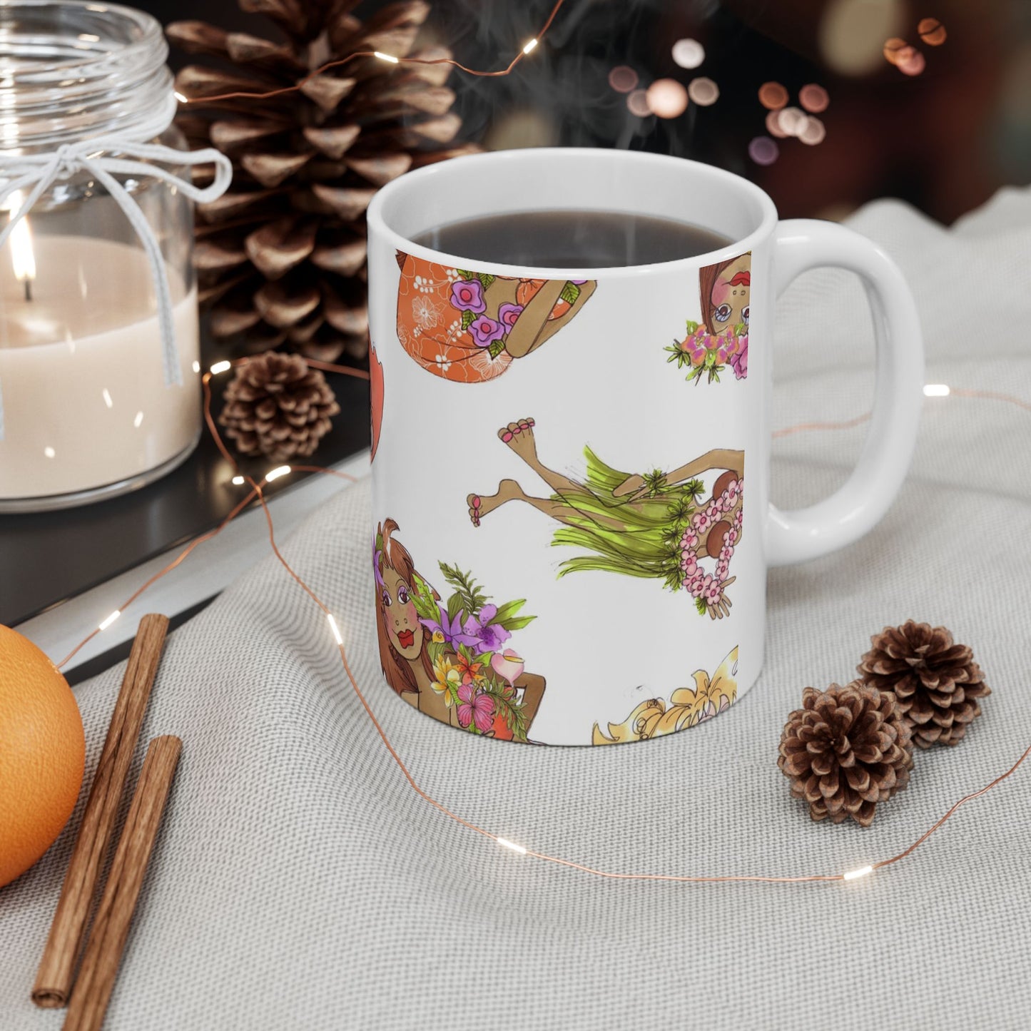 Island Toss White Cup