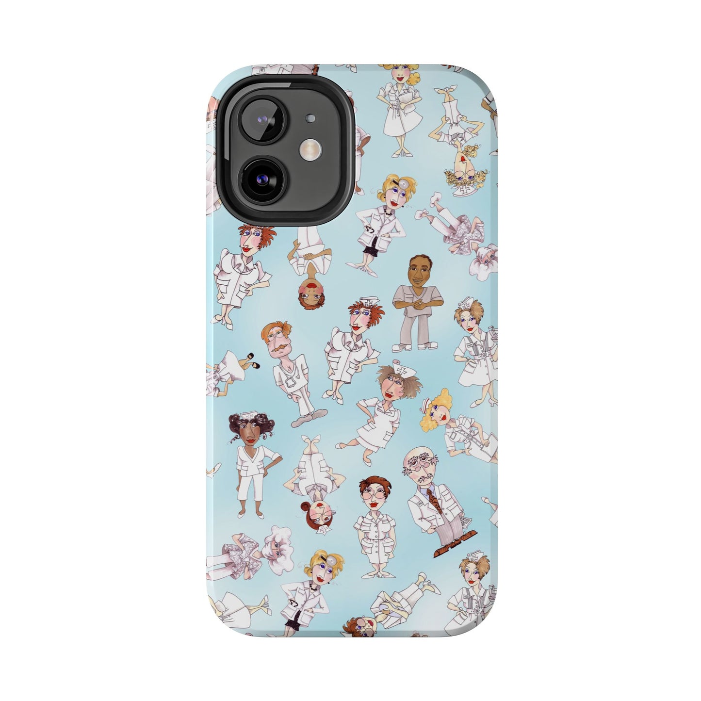 Tossed Nurses Aqua Phone Case