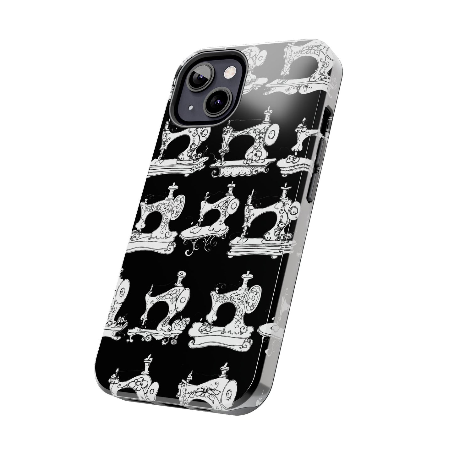Sew Sew Black / White Phone Case