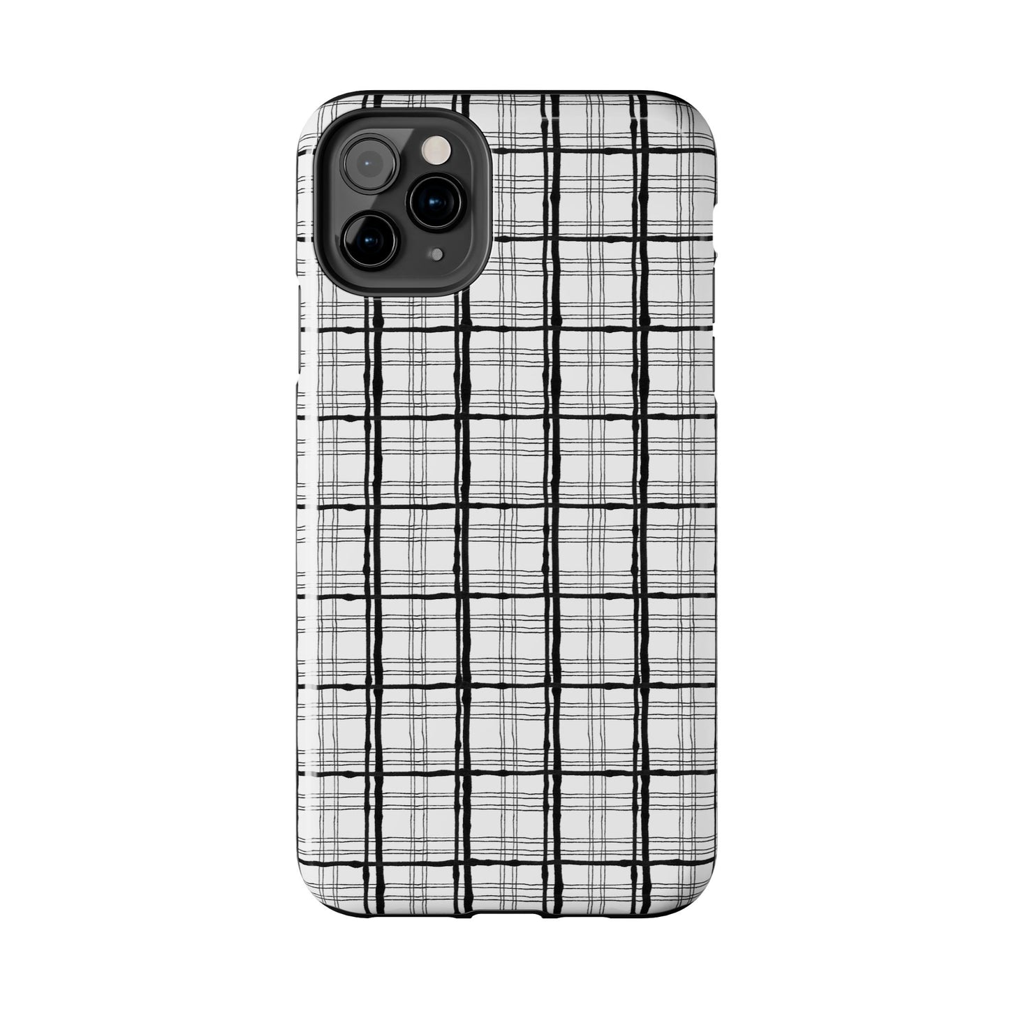 Sophistiplaid White / Black Phone Case
