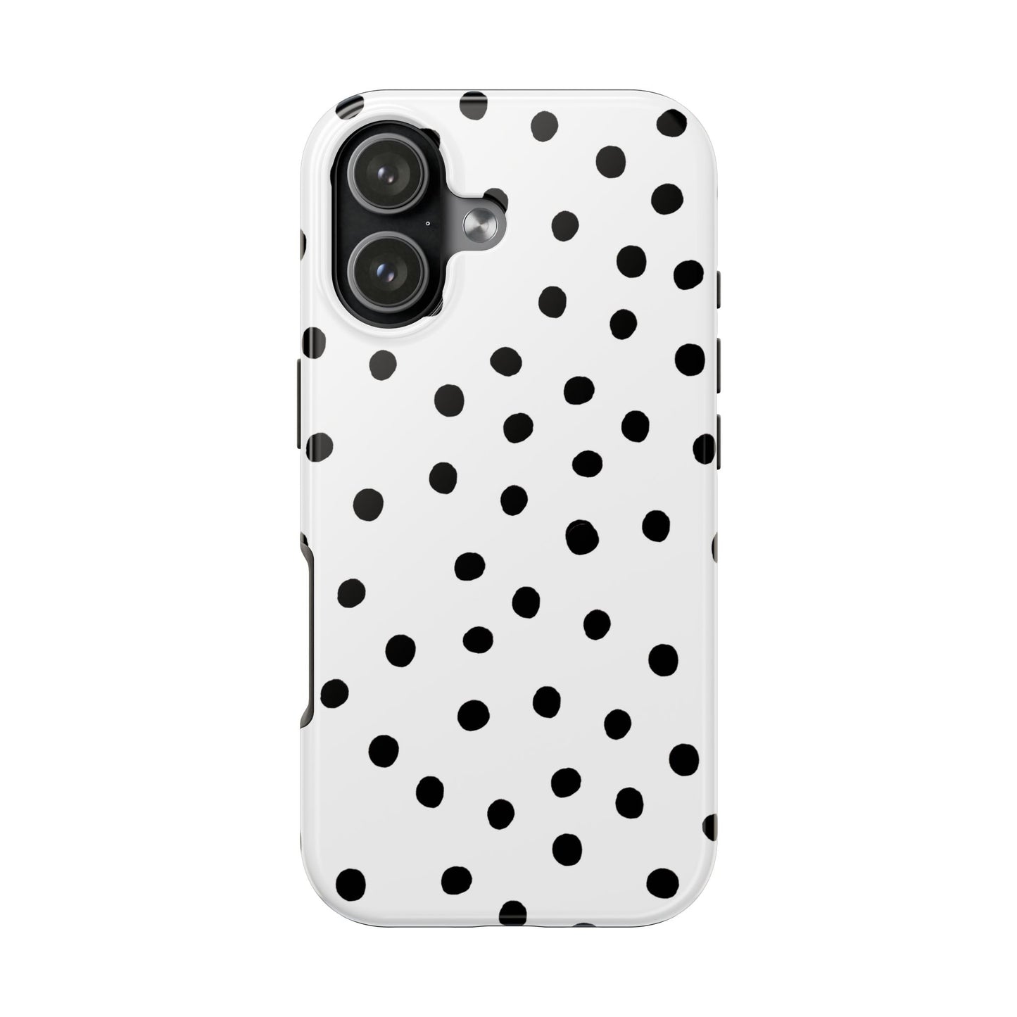 Dot White / Black Phone Case