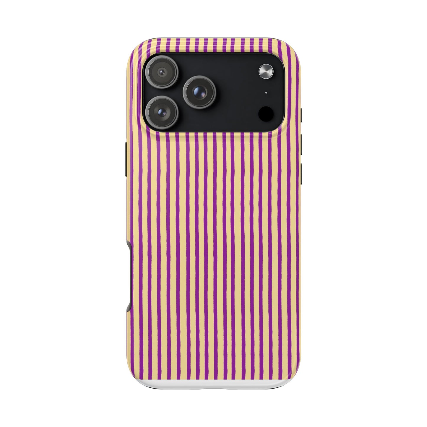 Stripe Yellow / Purple Phone Case