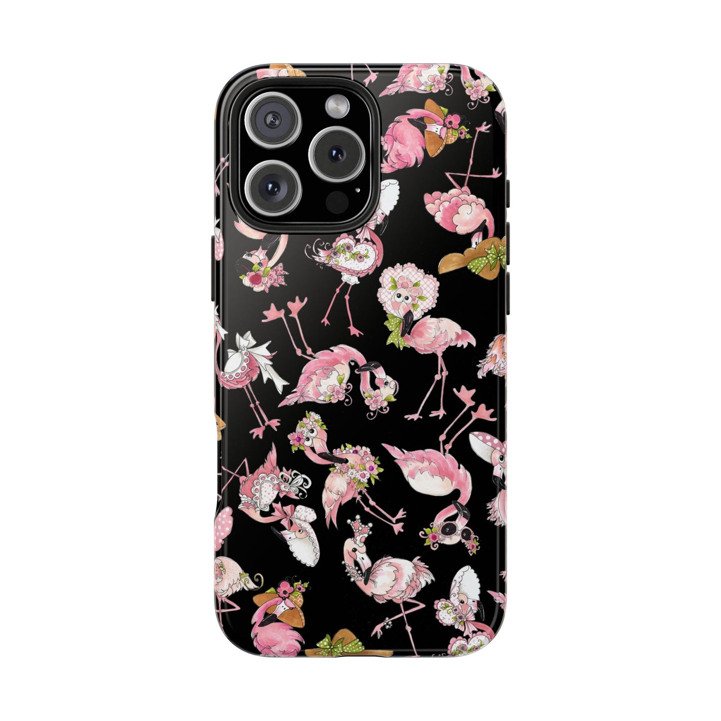 Tossed Flams Black Phone Case