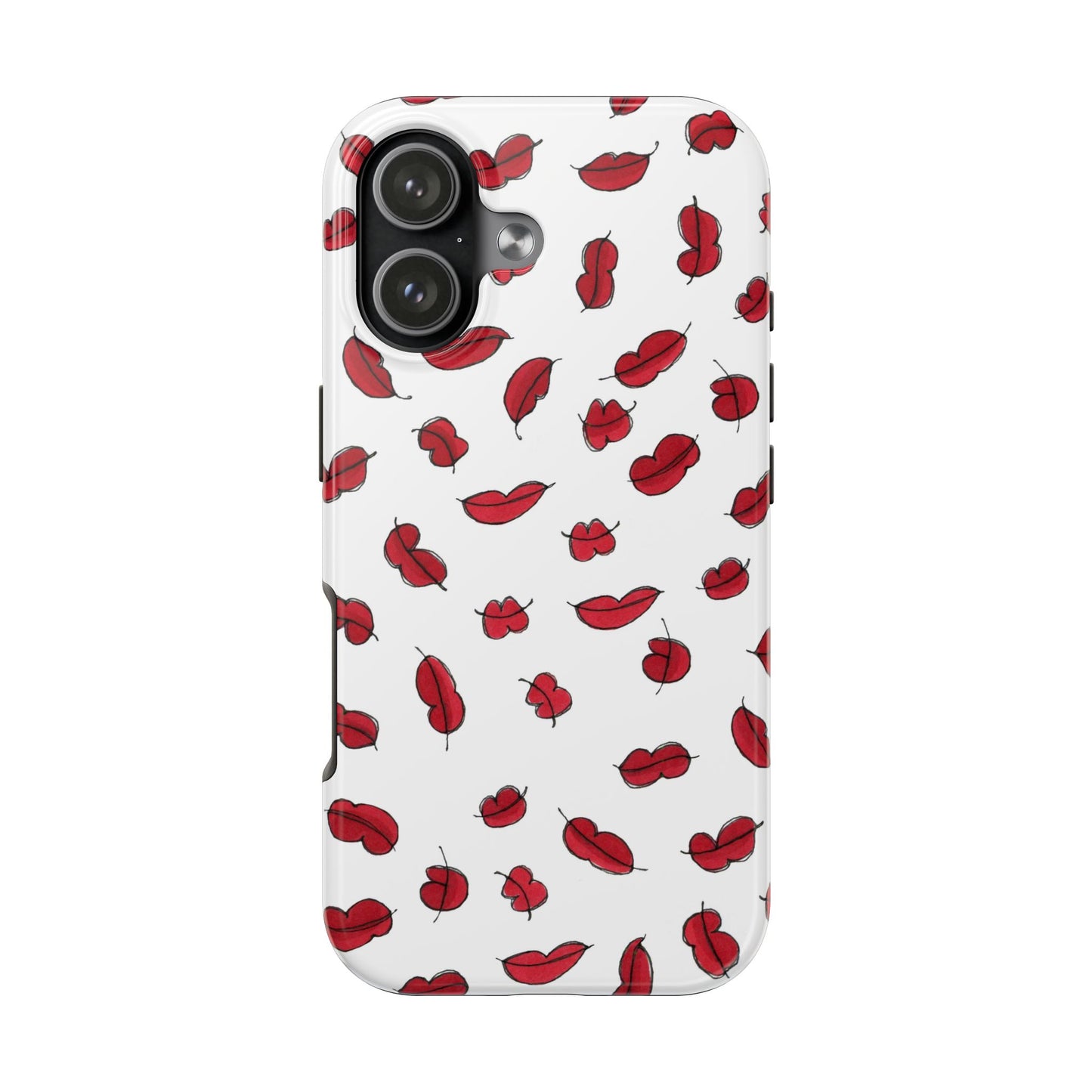 Lotsa Lips White Phone Case