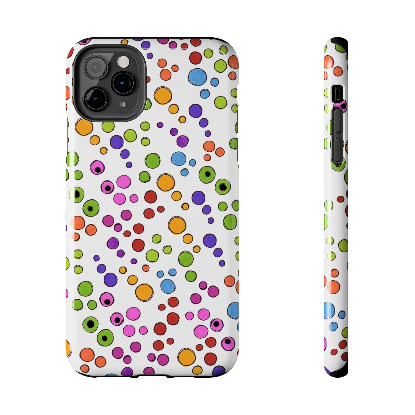 Dog Dots White / Multi Phone Case