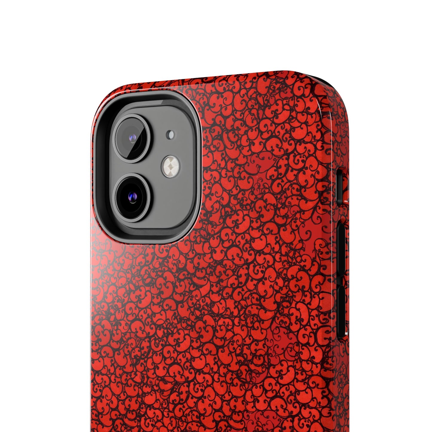 Scrollie Red / Black Phone Case