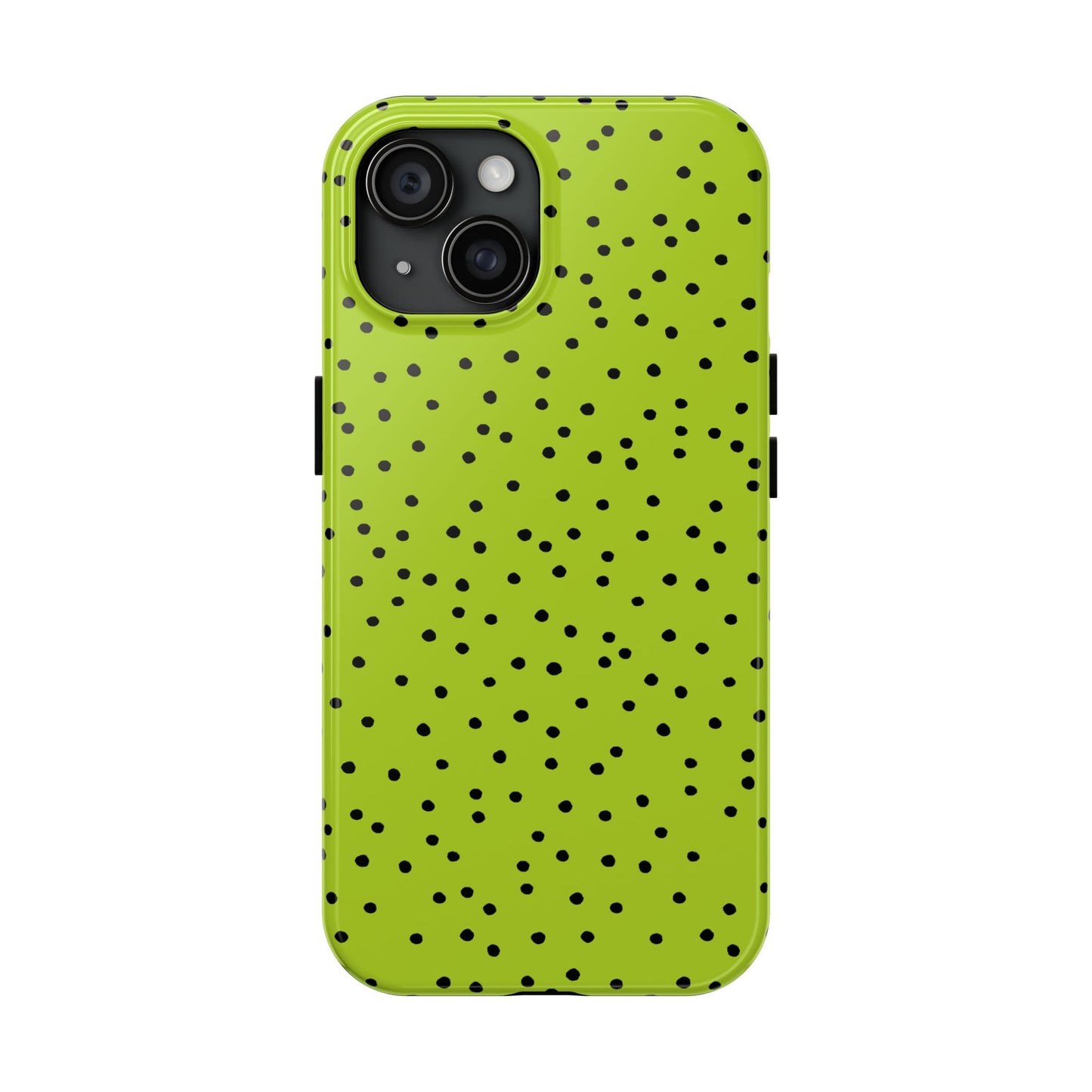 Dinky Dots Lime / Black Phone Case