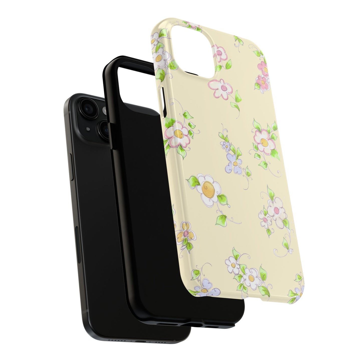 Precious Posies Yellow Phone Case