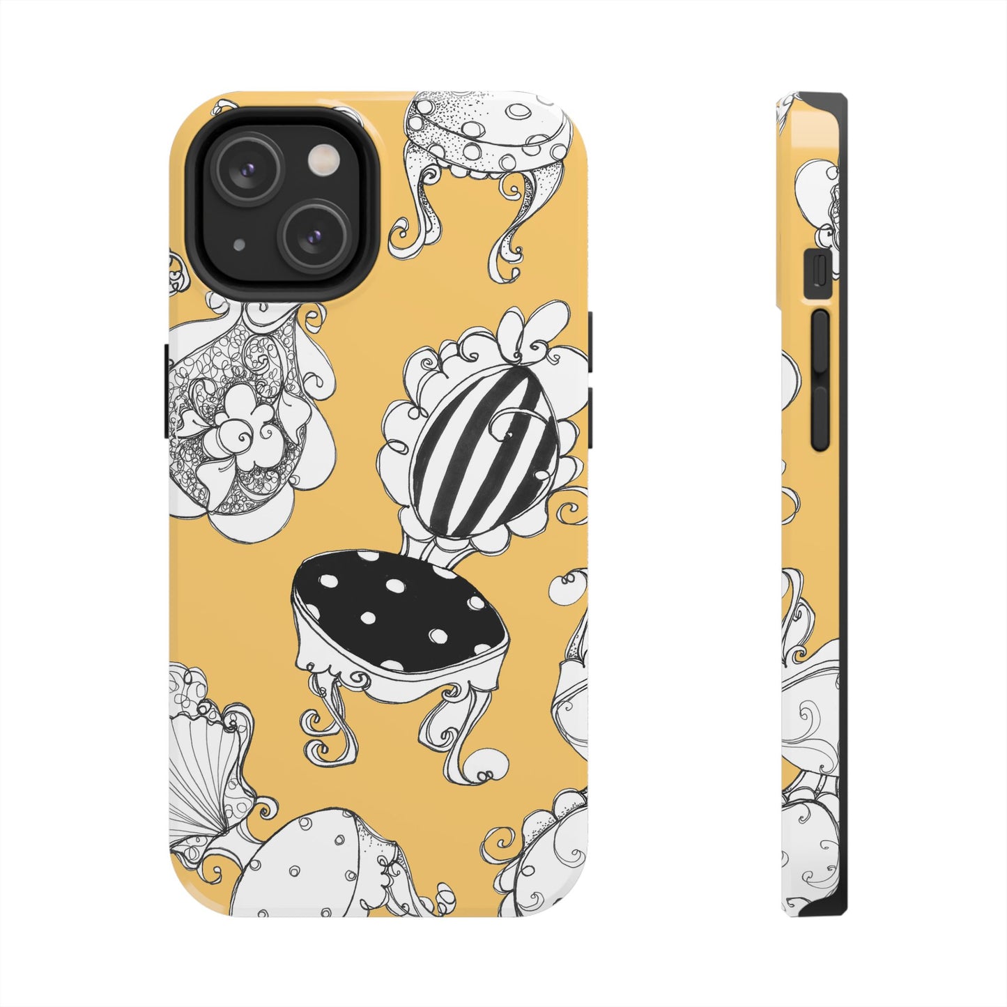 Bistro Chairs Yellow Phone Case