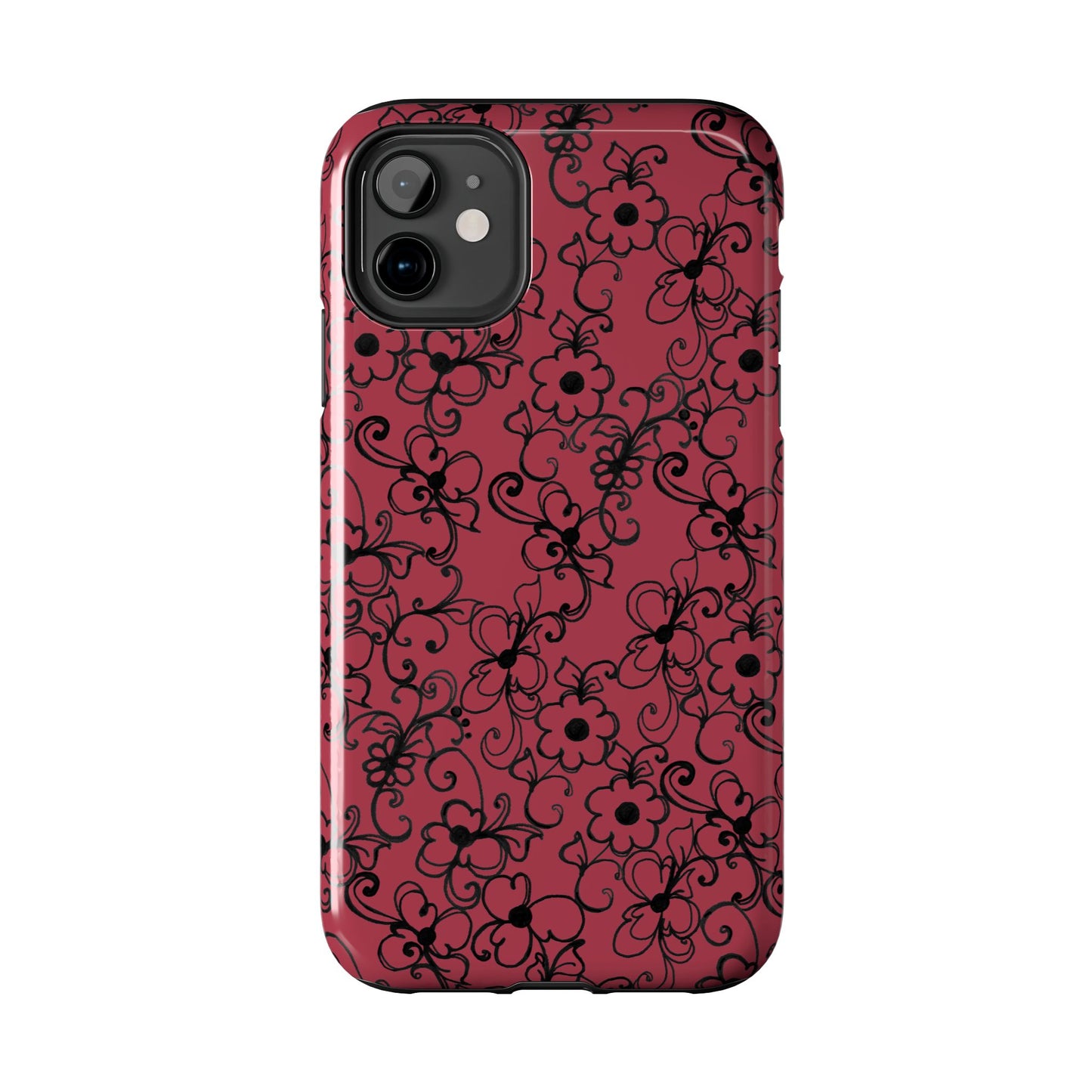 Daisy Jungle Red Phone Case