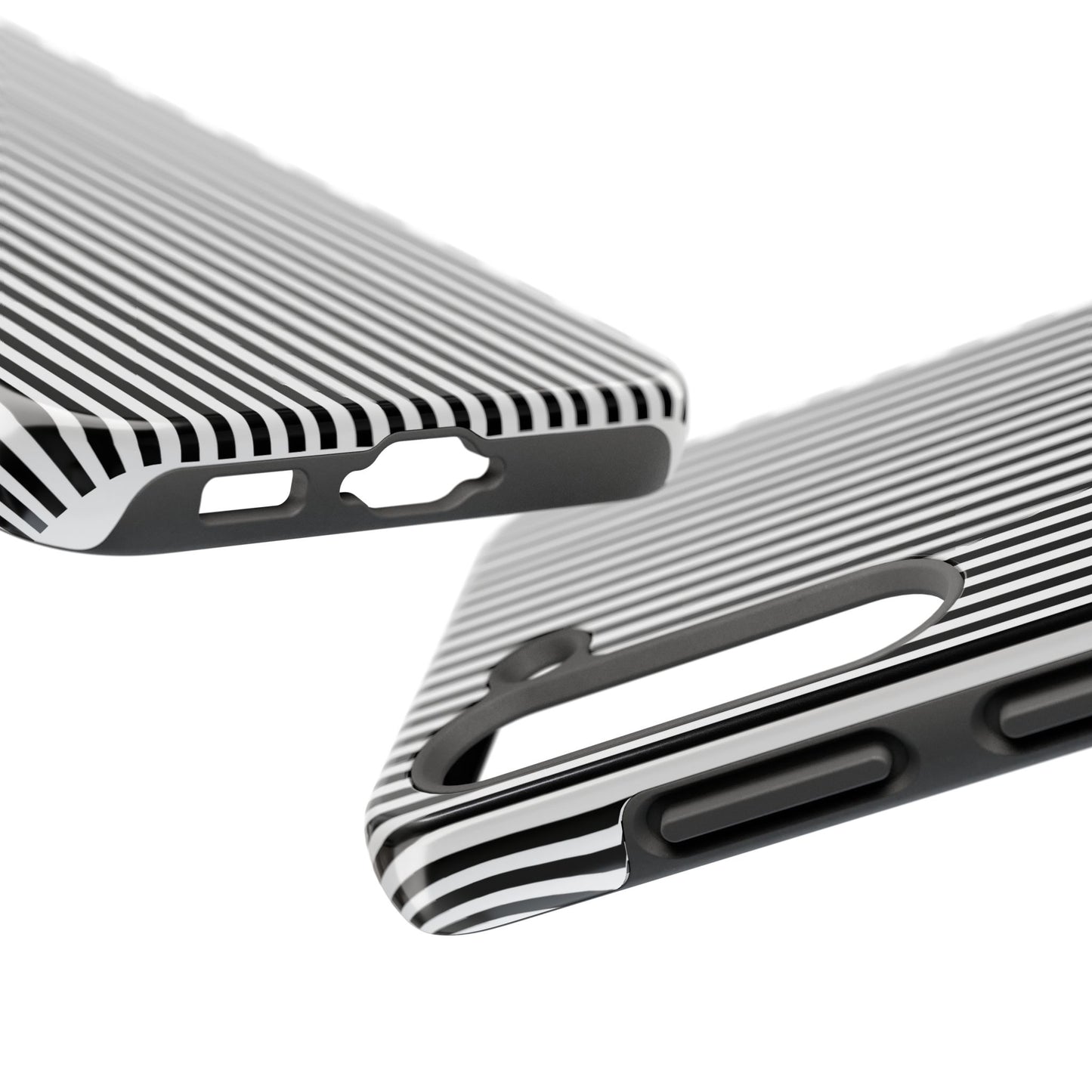 Stripe White / Black Phone Case