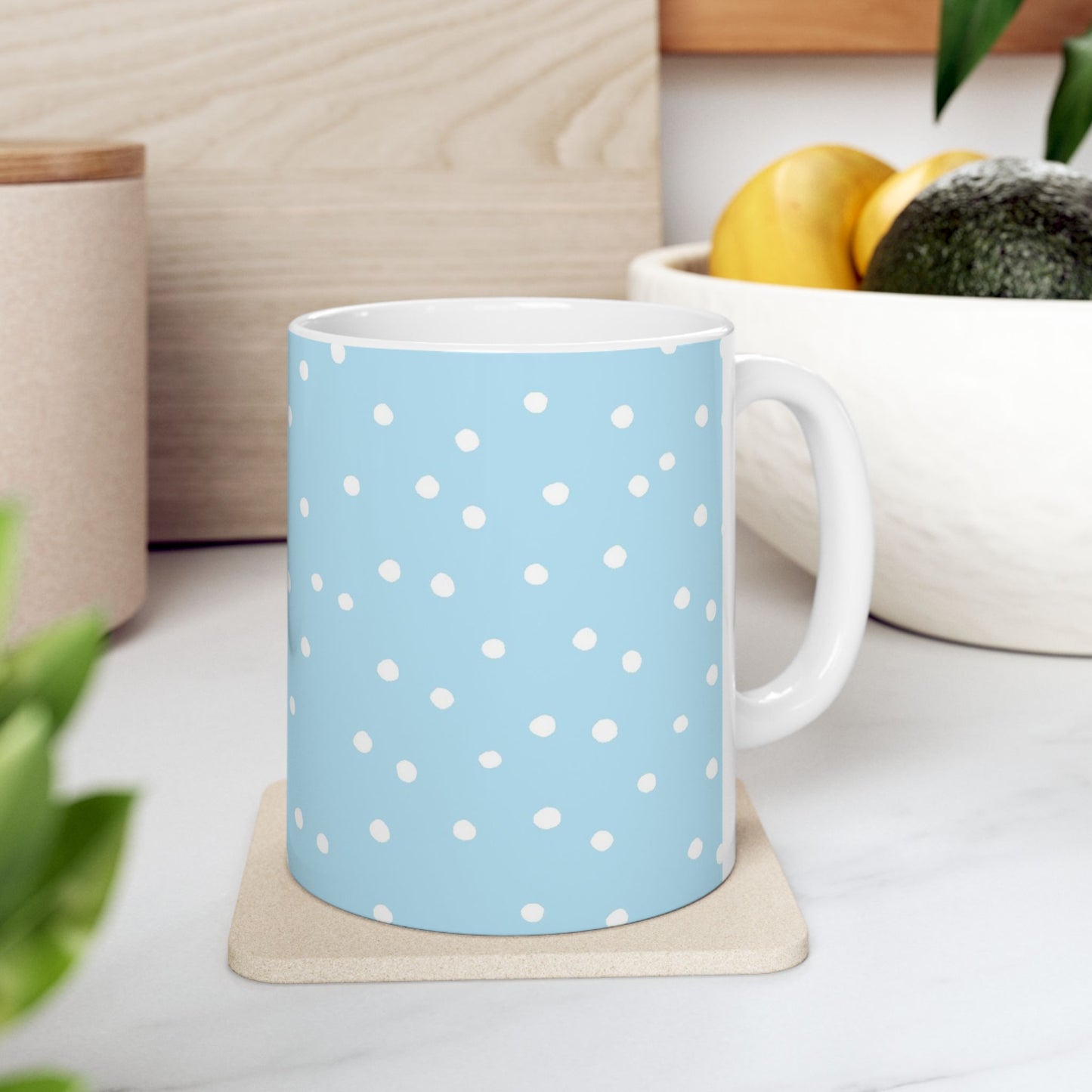 Dinky Dots Aqua / White Cup