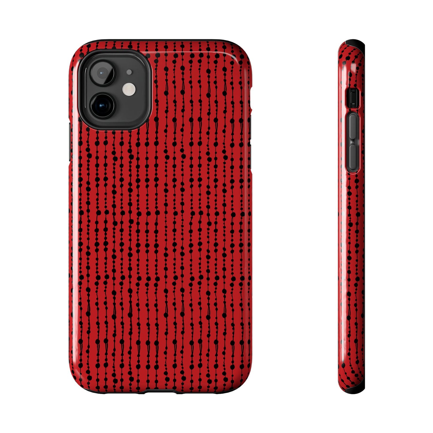 Beaded Curtain Red / Black Phone Case