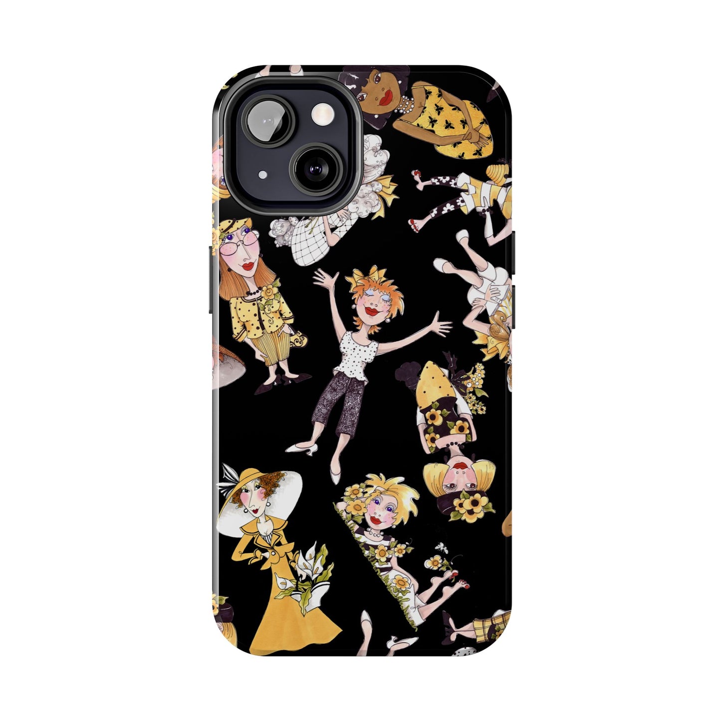 Bee Tossed Black Phone Case