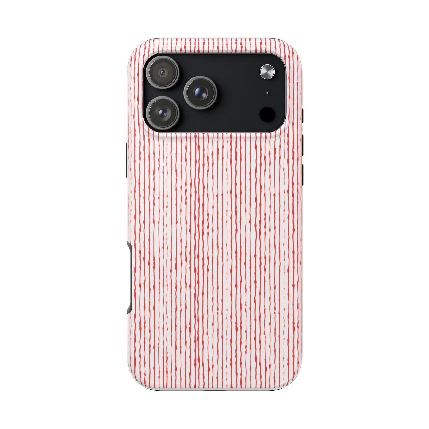Faux Seersucker White / Red Phone Case
