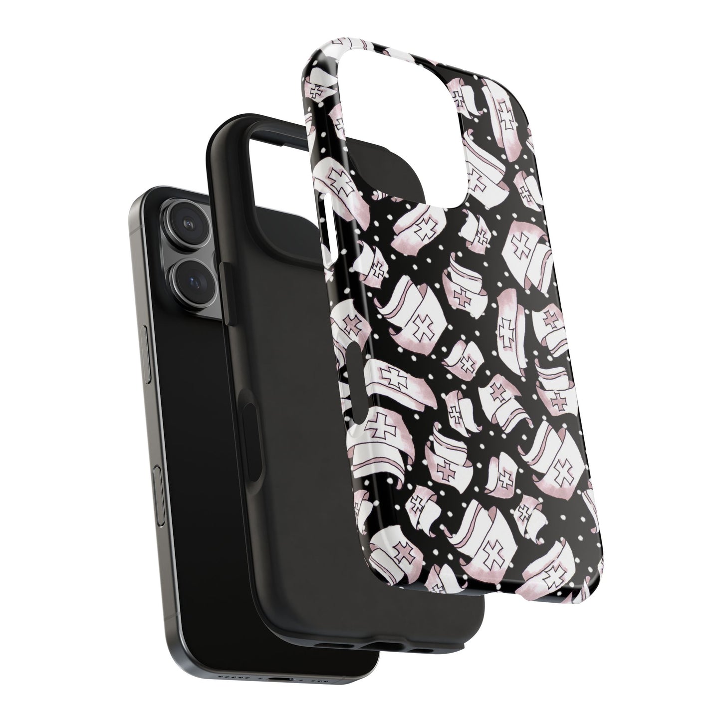 Med Hats Black Phone Case