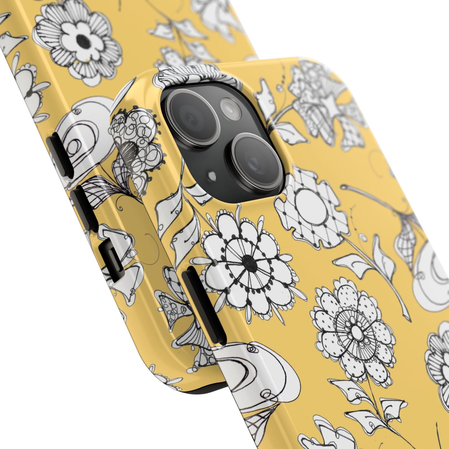 Paper Posies Yellow Phone Case