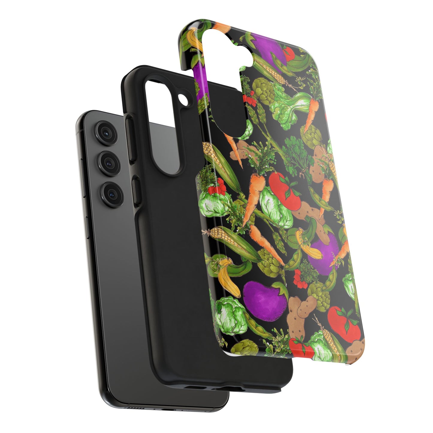 Veggie Jungle Black Phone Case