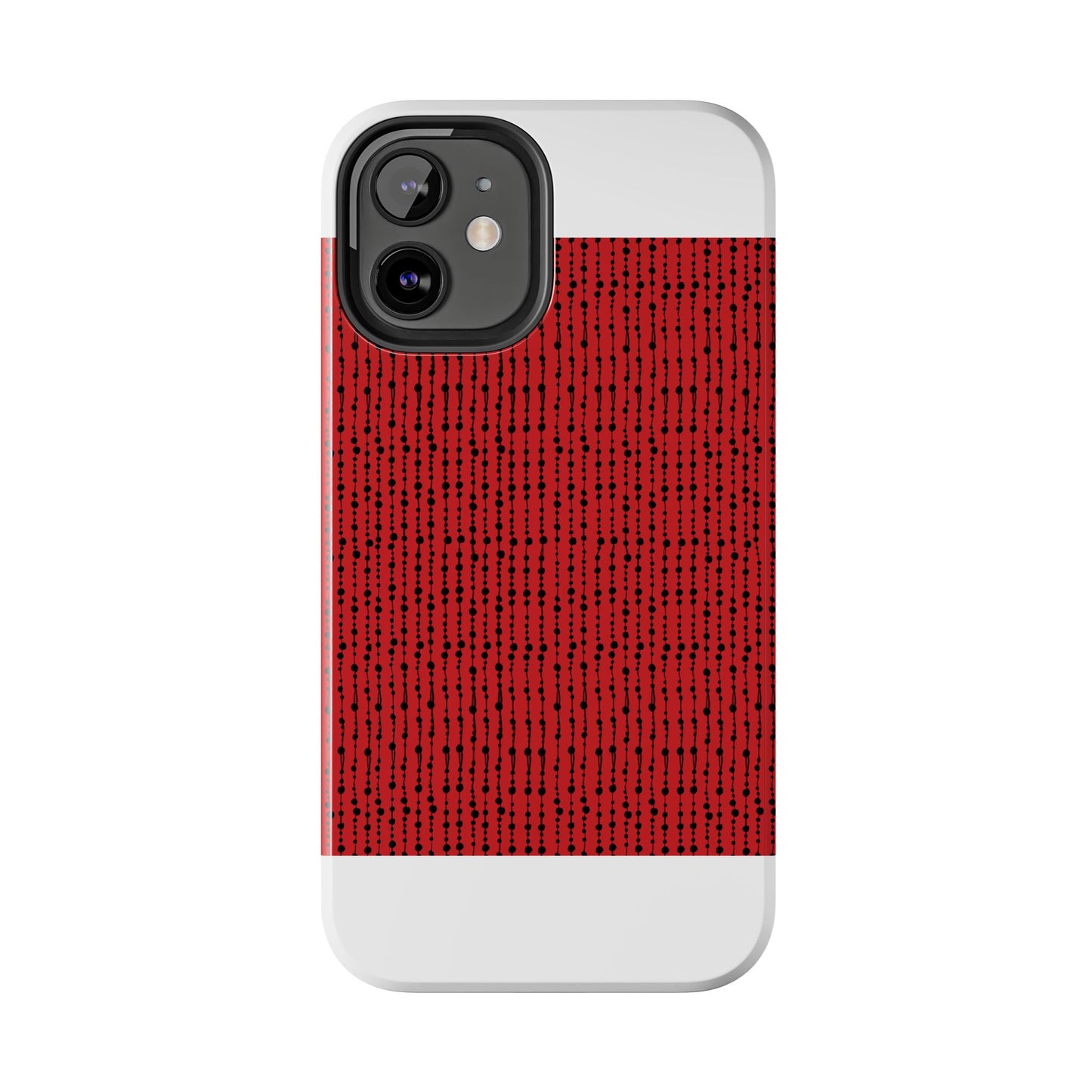 Beaded Curtain Red / Black Phone Case