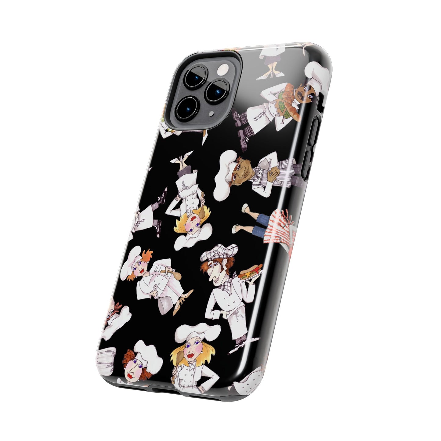 Tossed Chefs Black Phone Case