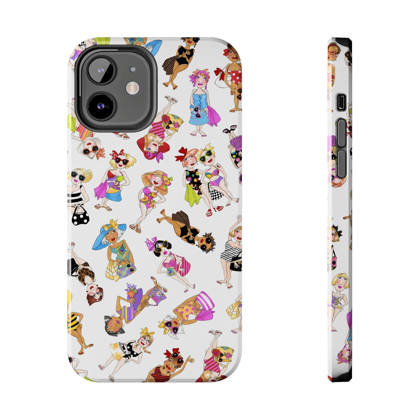 Tossed Beauties White Phone Case