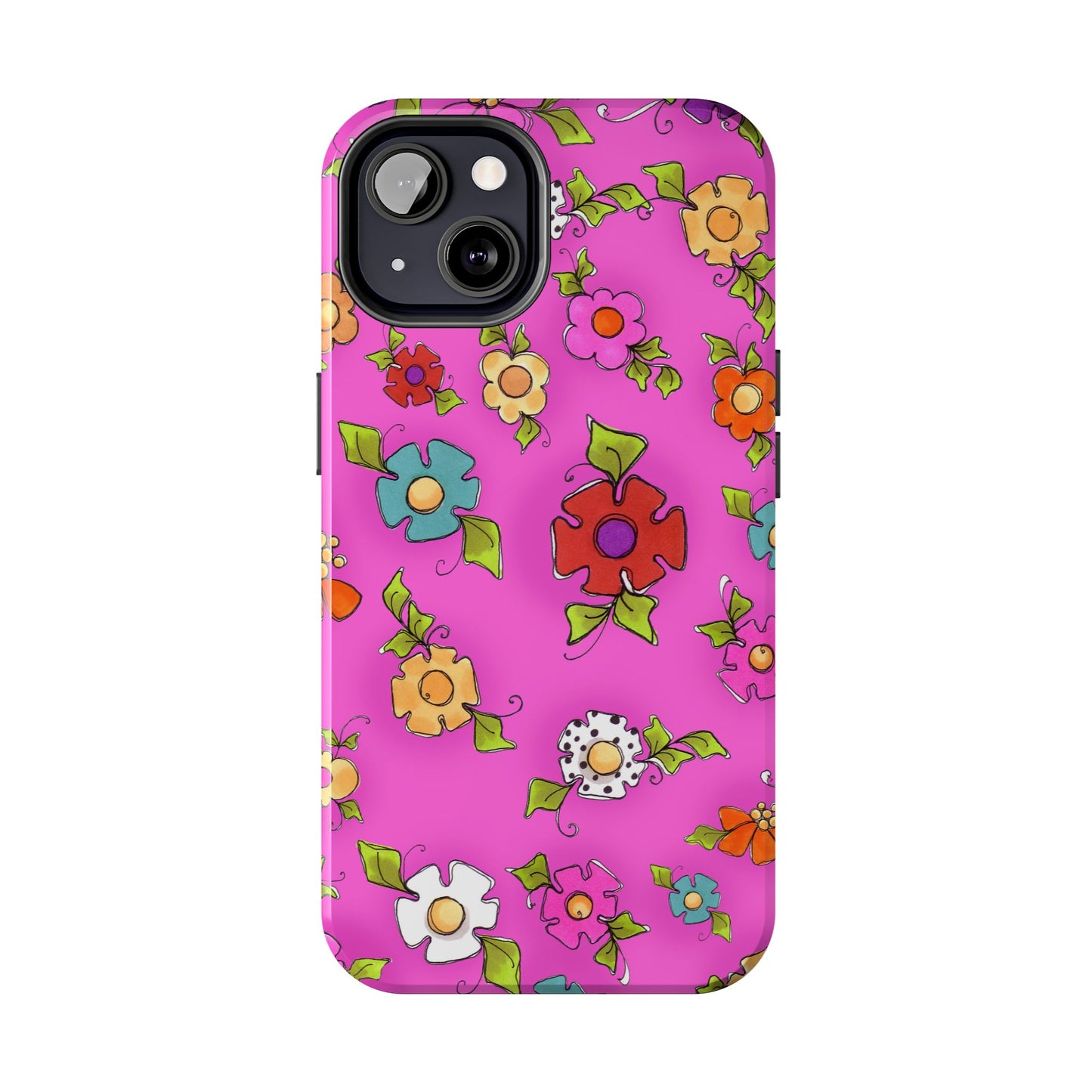 Happy Blooms Cerise Phone Case