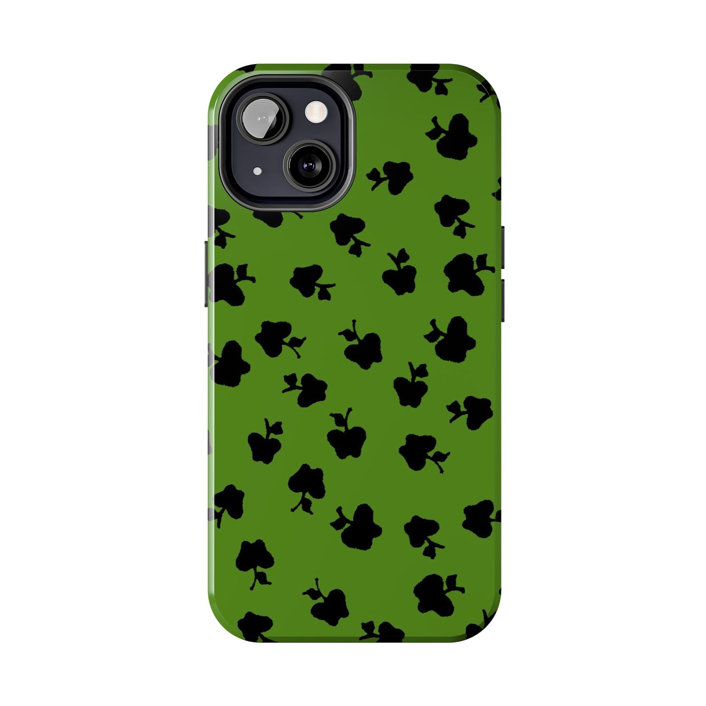 Happy Apples Green / Black Phone Case