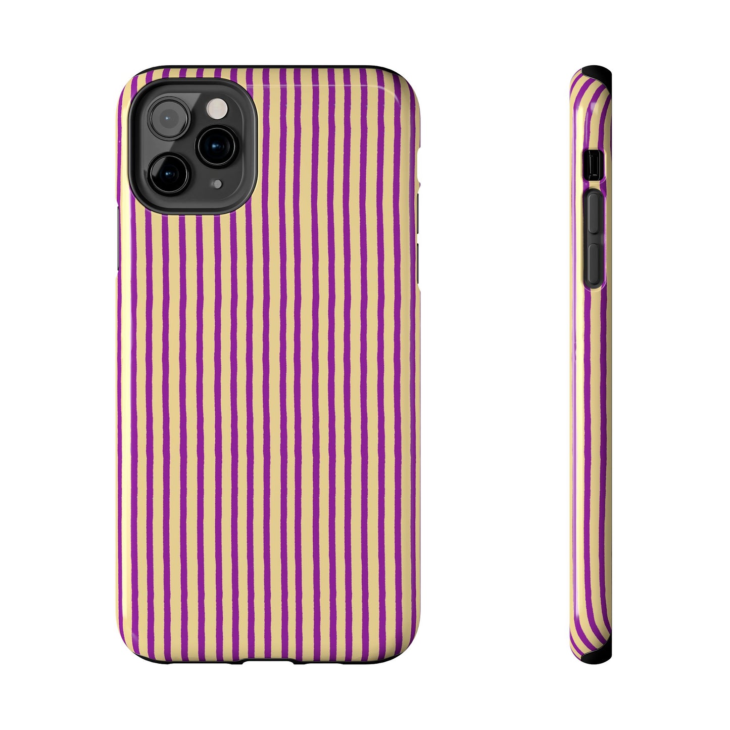 Stripe Yellow / Purple Phone Case