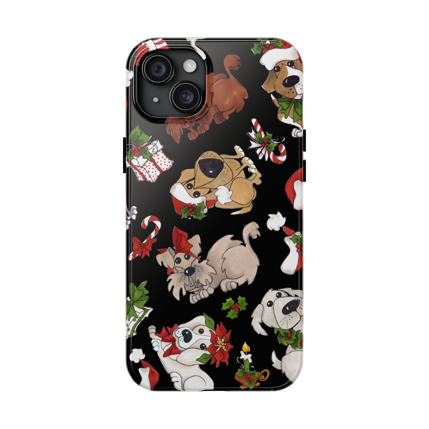 Doggie Toss Black Phone Case