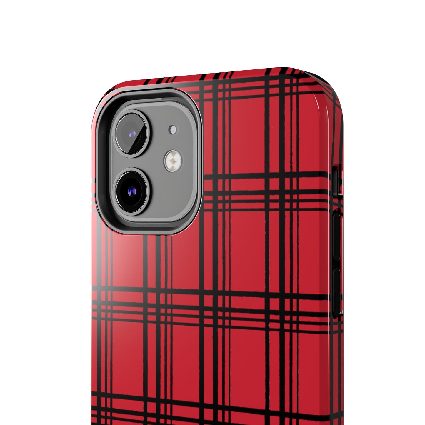 Glad Plaid Red / Black Phone Case