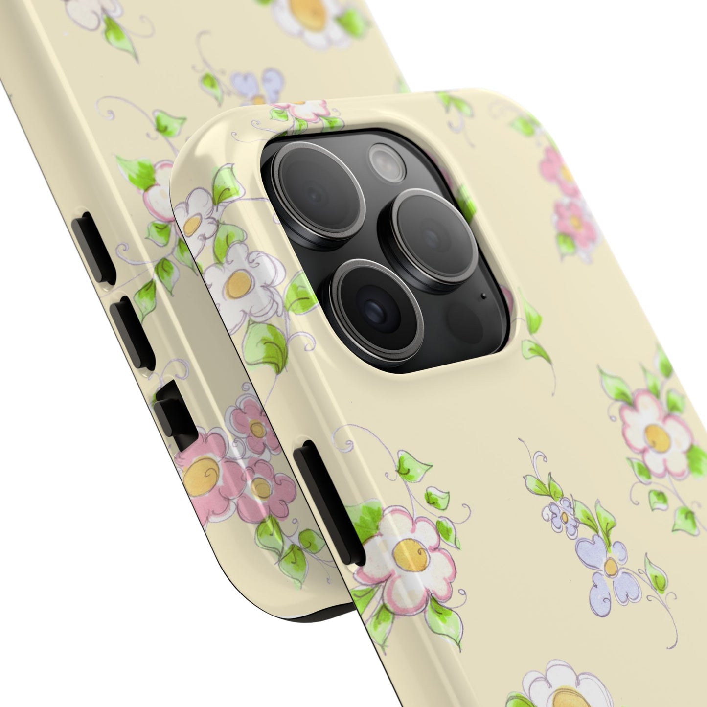 Precious Posies Yellow Phone Case