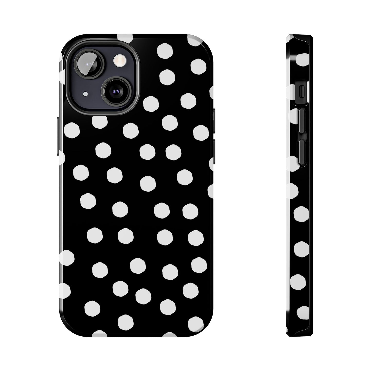 Jumbo Dots Black / White Phone Case