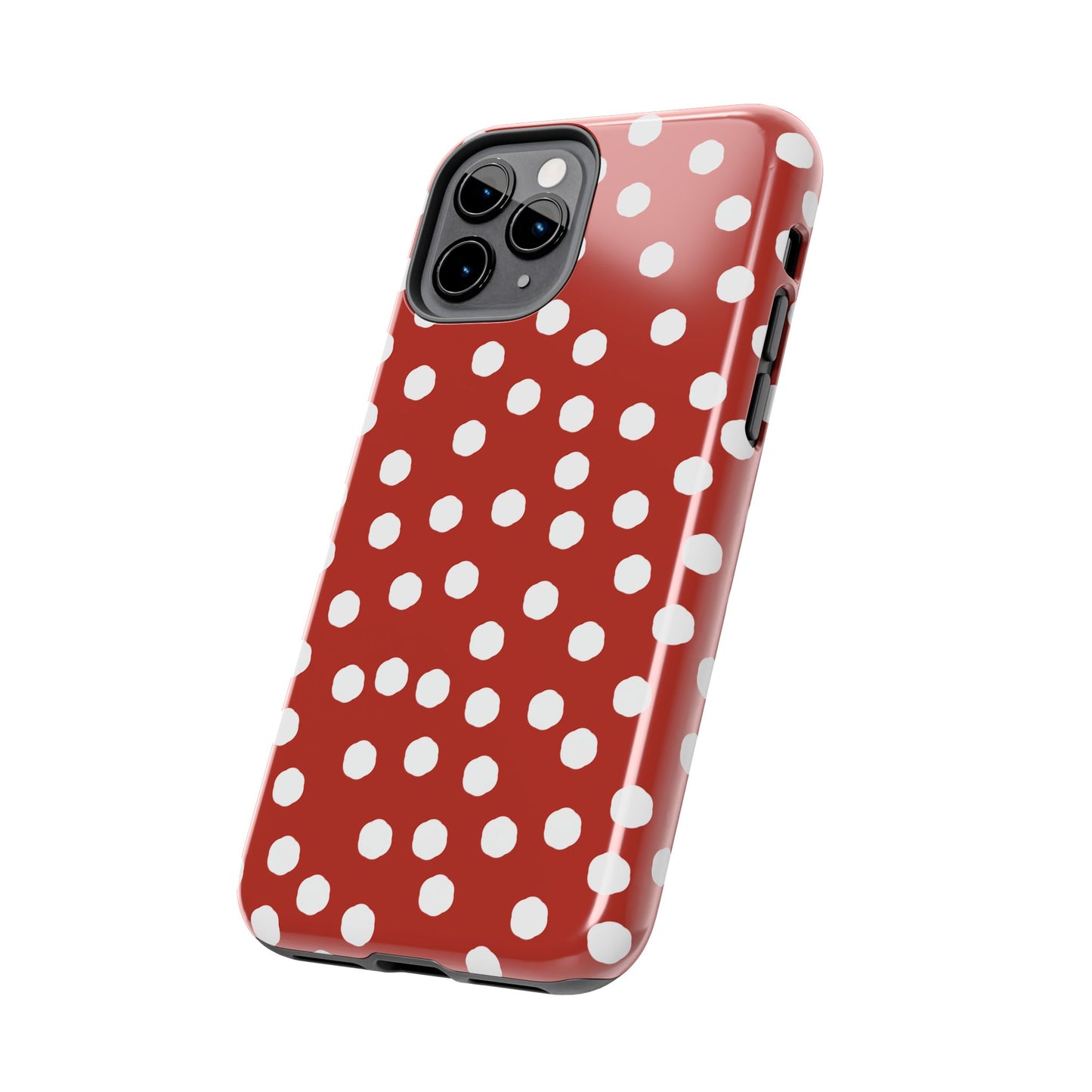 Jumbo Dots Red / White Phone Case