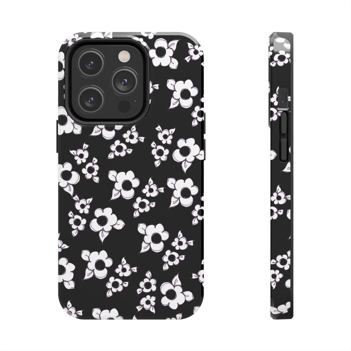 Daisy Cluster Black / White Phone Case