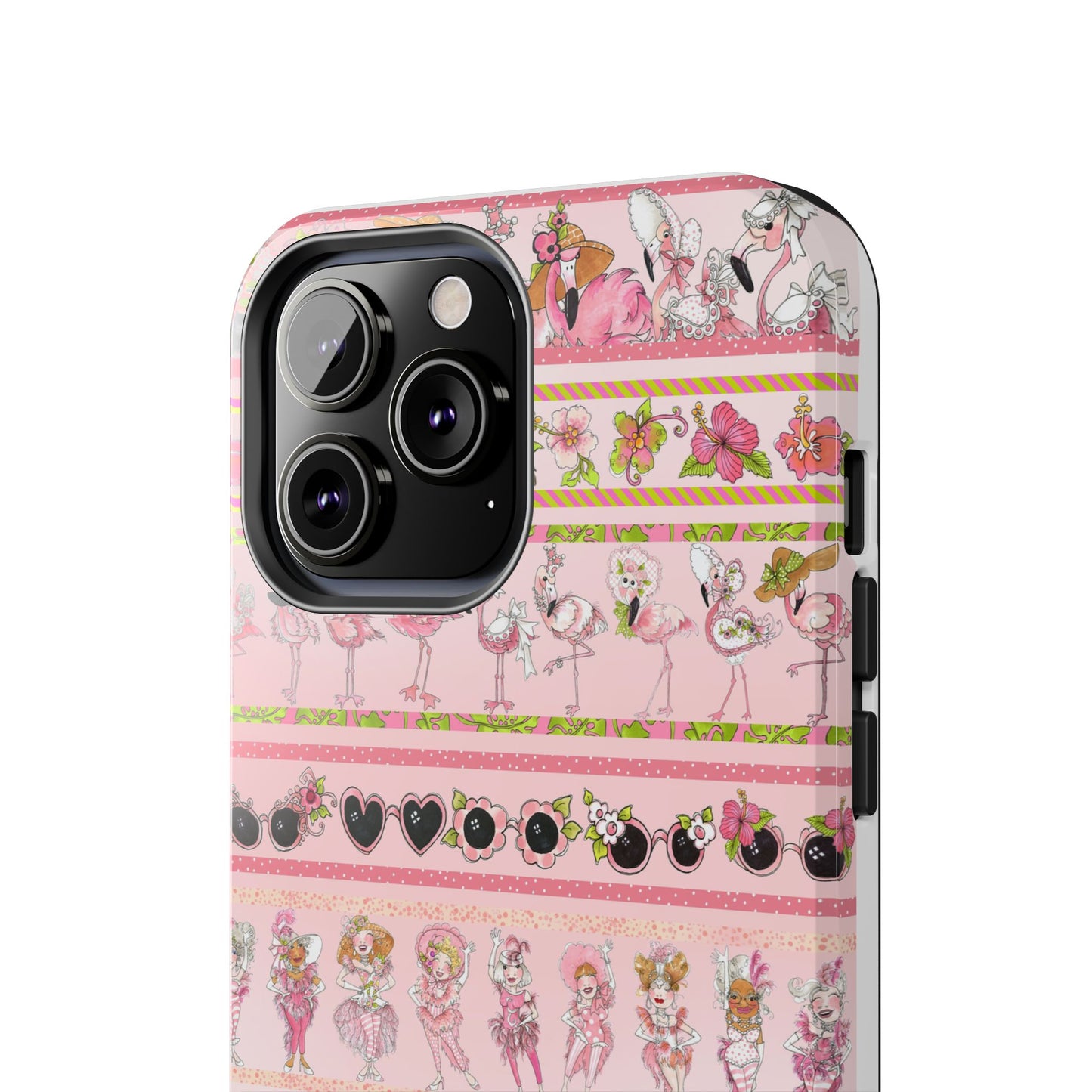 Flam Borders Pink Phone Case