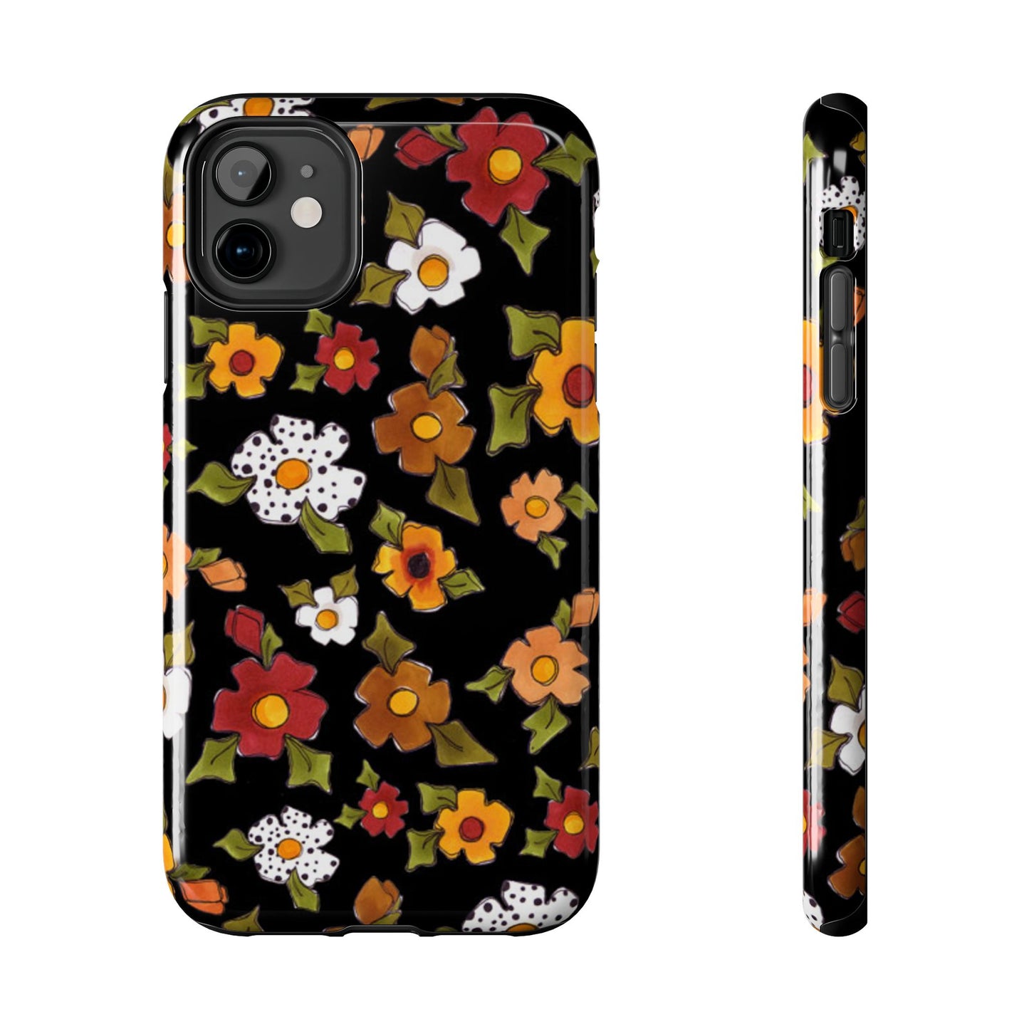 Spice Posie Black Phone Case