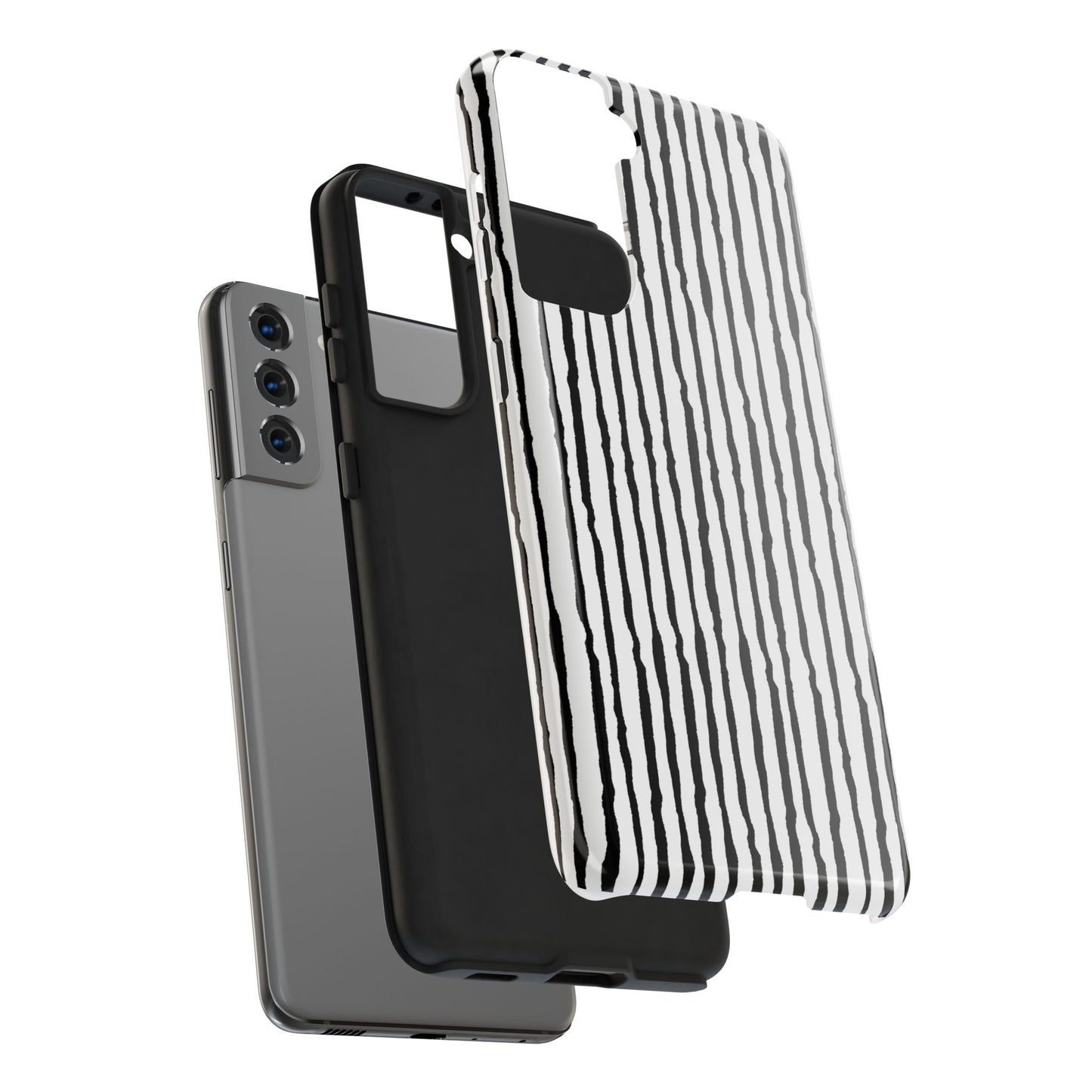 Sorta Stripe White / Black Phone Case
