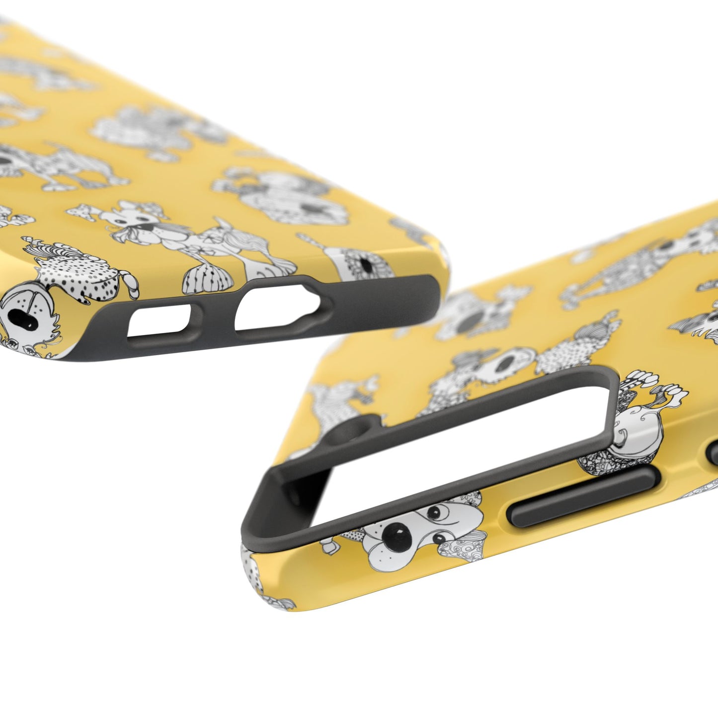 Doodle Dogs Yellow Phone Case