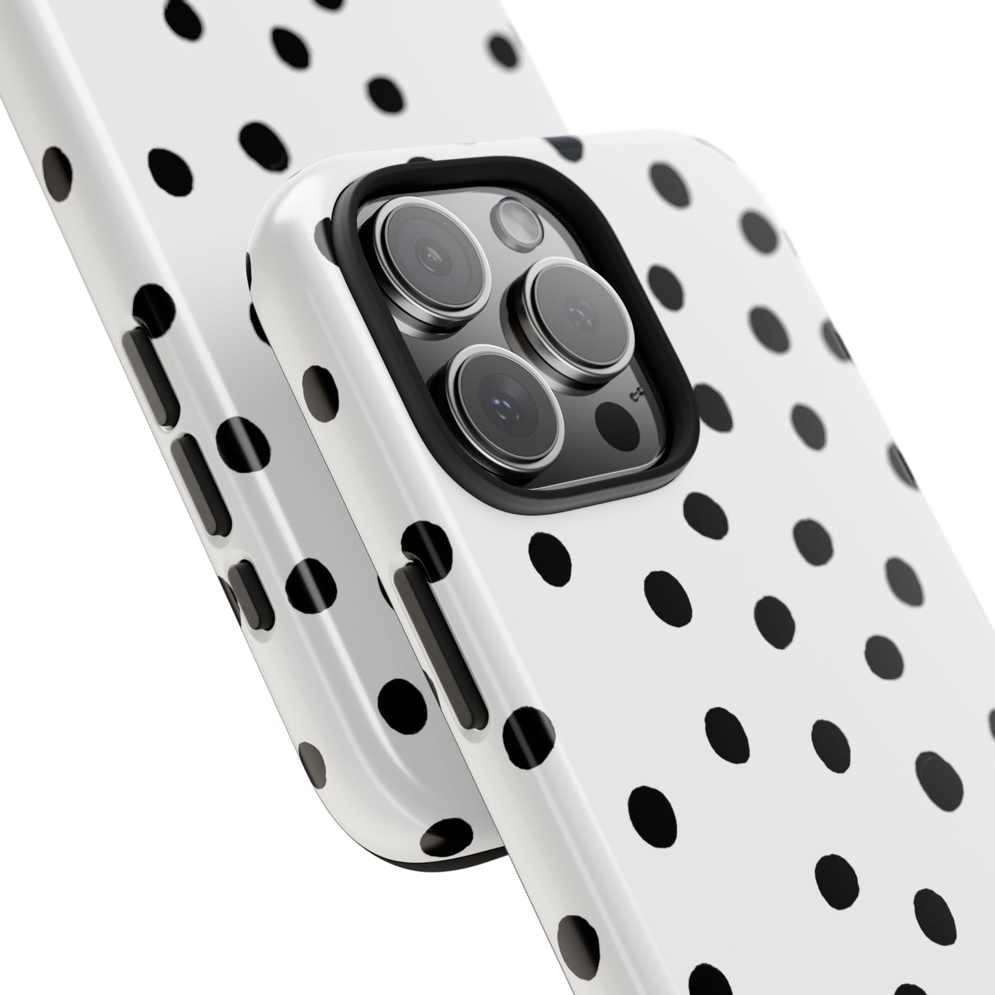Dot White / Black Phone Case