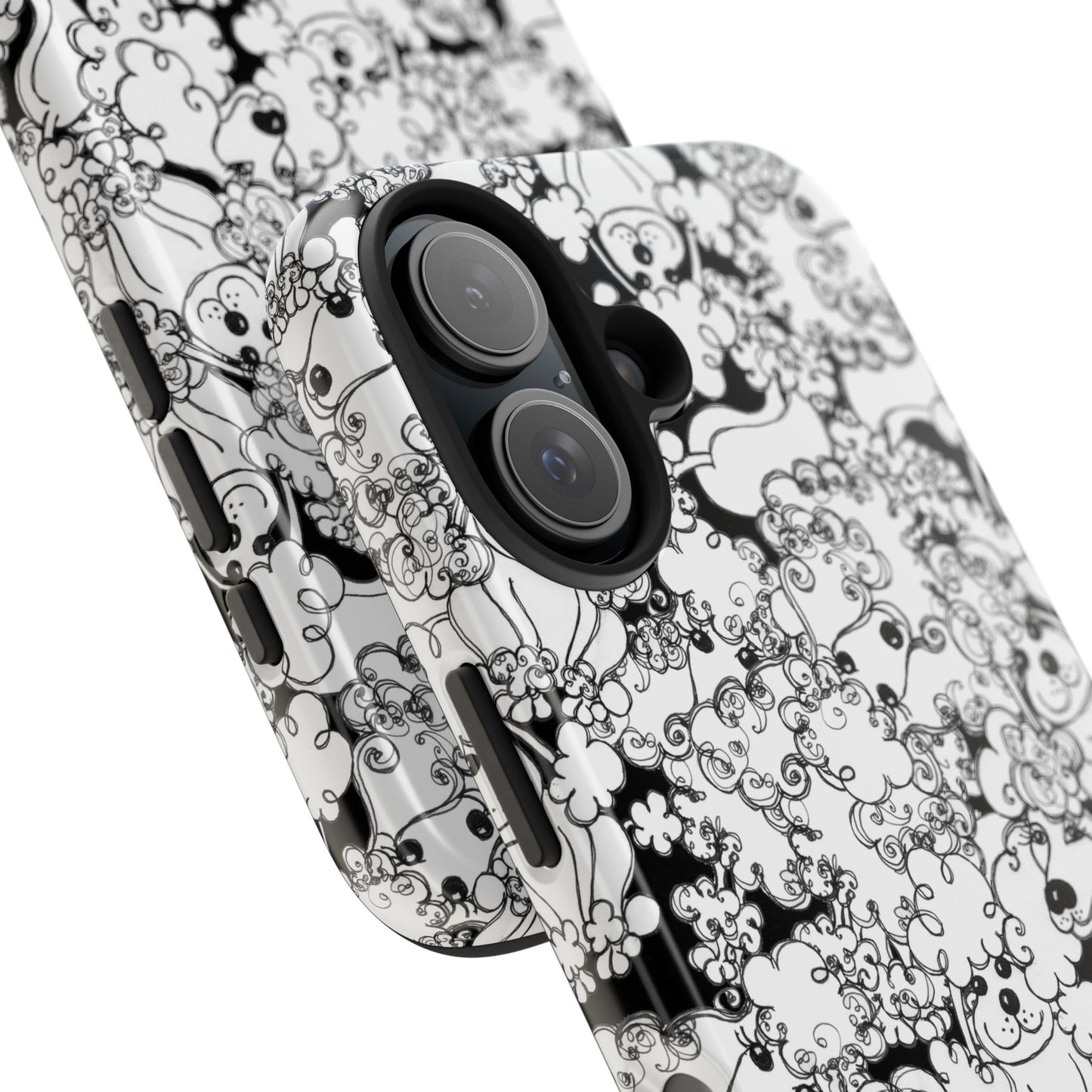 Poodle Party Black Phone Case