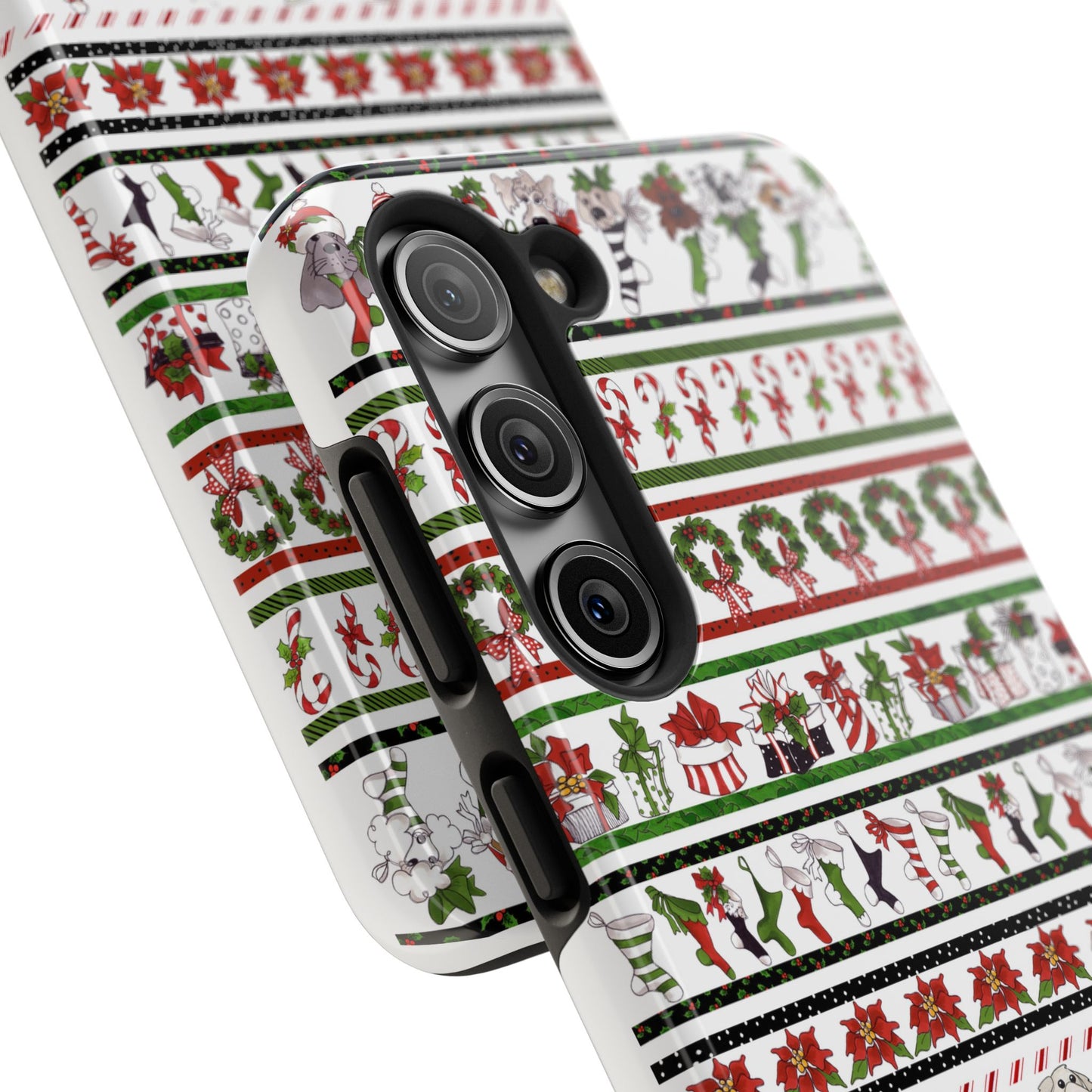Holiday Borders White Phone Case