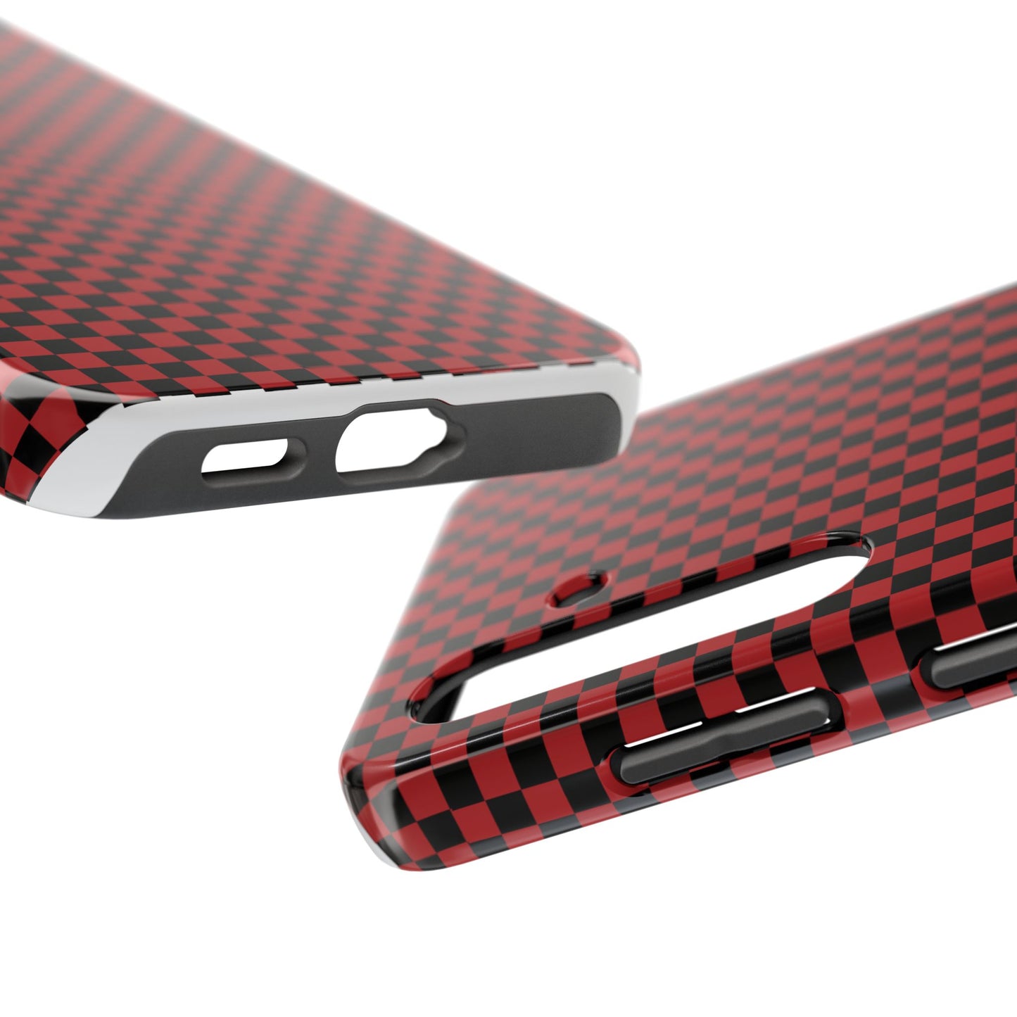 Checkerboard Red / Black Phone Case