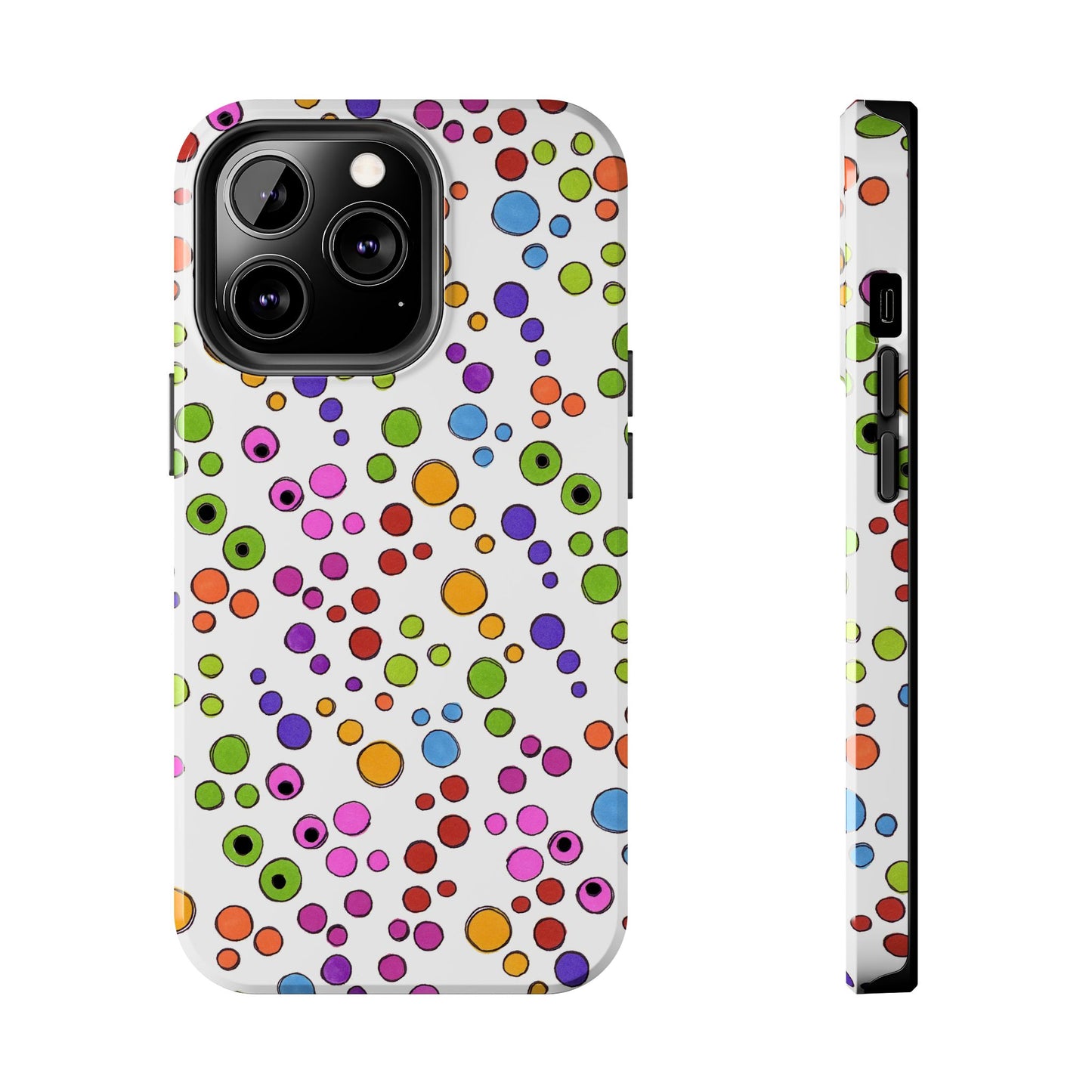 Dog Dots White / Multi Phone Case
