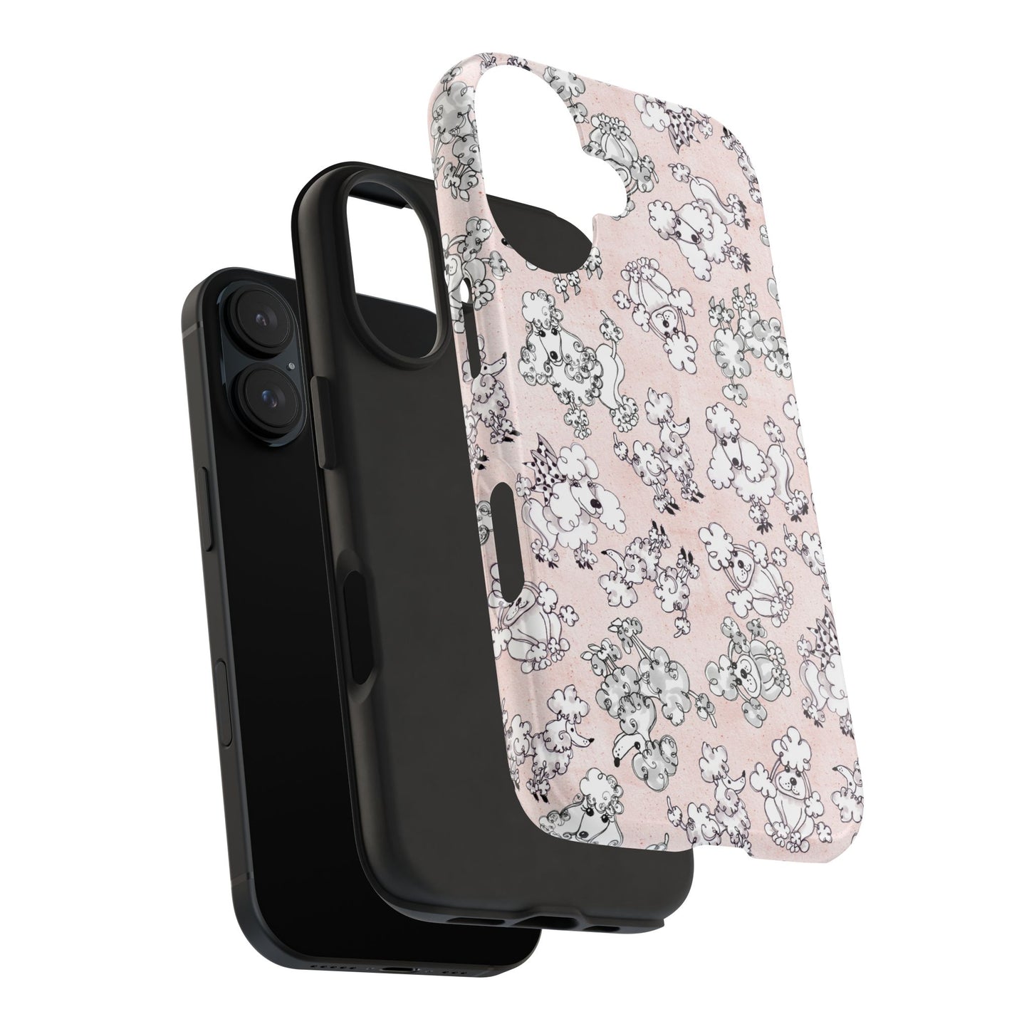 Paris Poodles Pink Phone Case