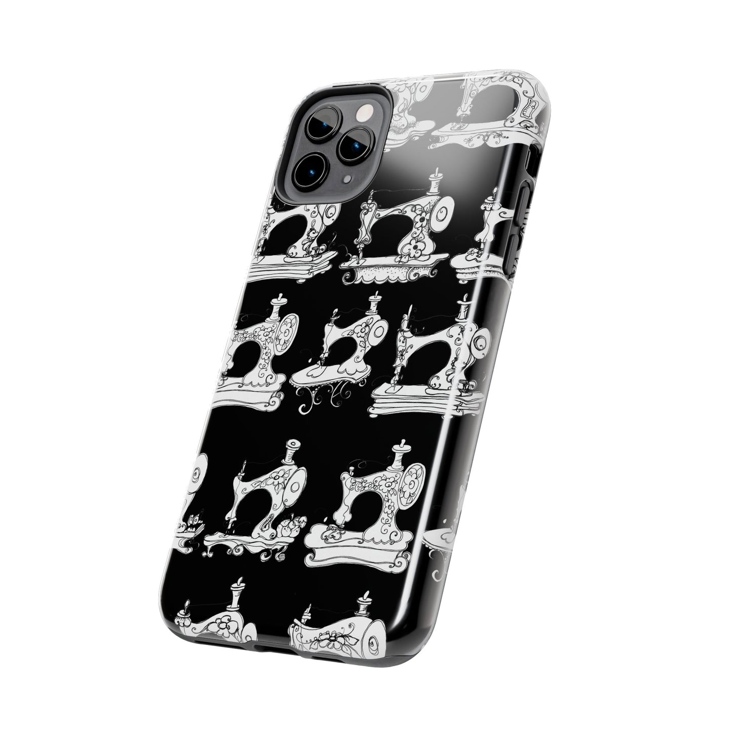 Sew Sew Black / White Phone Case